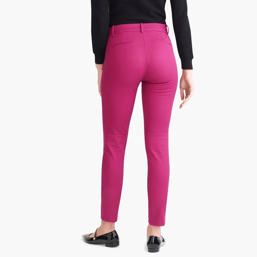 NWT Womens Size 8 8x26 J. Crew Berry Winnie Ankle Pant in Stretch Cotton NEW